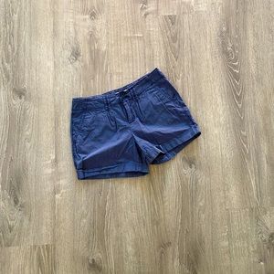 Woman’s Blue & White Pinstripe Shorts